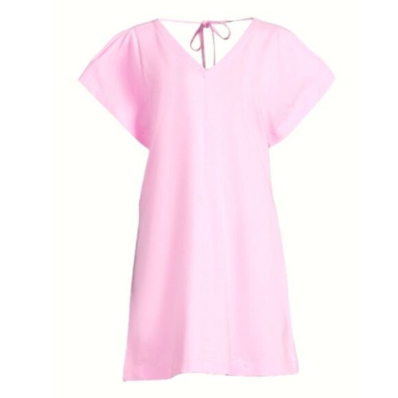 Women's V-Neck with Flounce Sleeves & T-Shirt Dress 2-Pack Size M - Picture 4 of 10